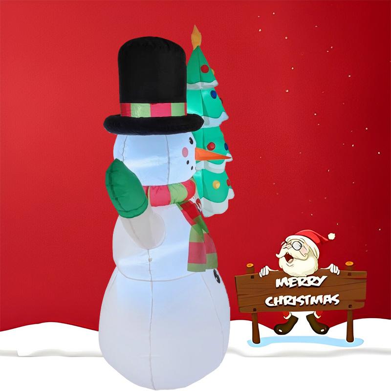 Inflatable Toy Tree Snowman Christmas Inflatable Model Luminous Inflatable Model Christmas Atmosphere Decoration Model
