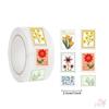 500Pcs/Roll Flower Stamps Kids Rewards Stickers - DIY Scrapbooks Album Decor Sealing Label Decals