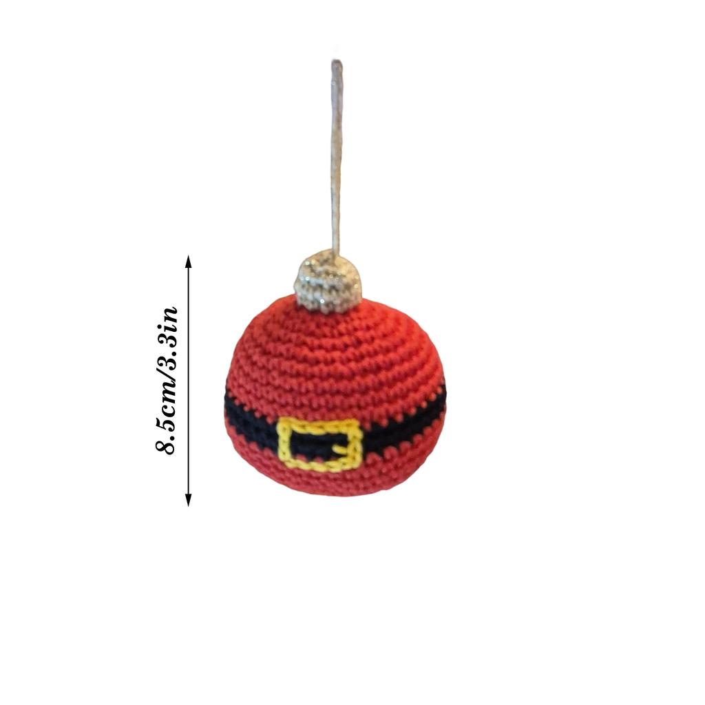 Christmas Crochet Ball Spherical Pendant Christmas Tree Decoration Pendant Hangable Christmas Party Decoration Props