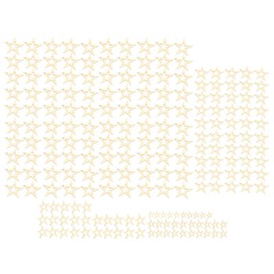 205 stuks Assortiment Maten Houten Sterren Onvoltooide Blanco Houten Sterren Ornamenten voor Kunst Ambacht Bruiloft