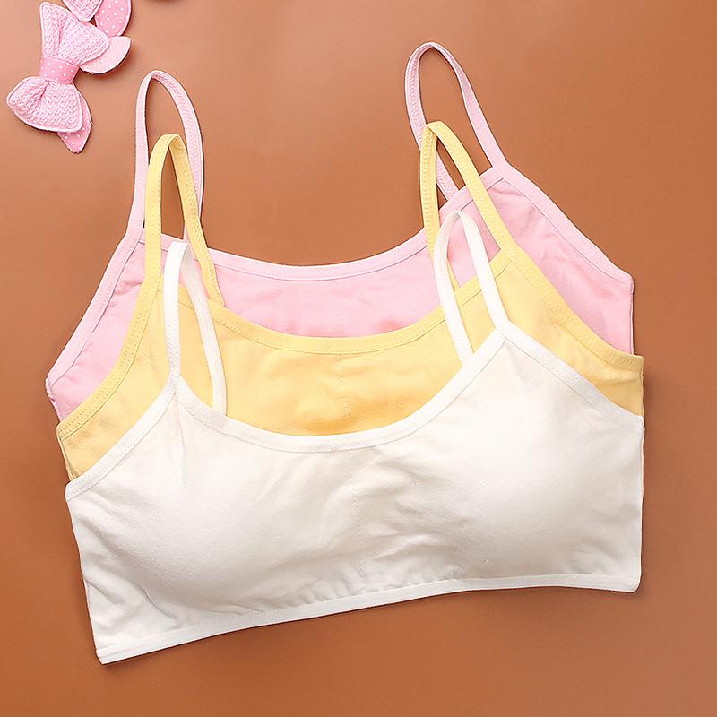 Mädchen weiche Unterwäsche Baumwolle BHs Kinder Sport Teenager Kinder einfarbige Tanktops