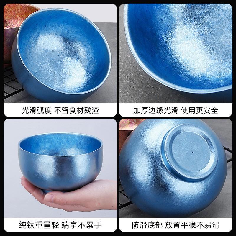 Titanium Double Wall Insulated Bowl Camping Hiking Outdoor Dining Adult Portable Lightweight Food Container