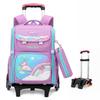 Li Shen Kids' Six-Wheel Trolley School Backpack