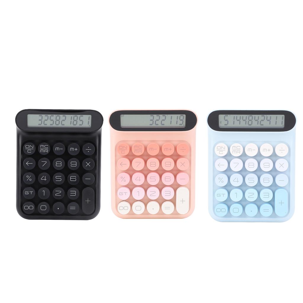 Mechanical Switch Calculator LCD Display 24 Keys Automatic Sleep Desktop Calculators for Business Of