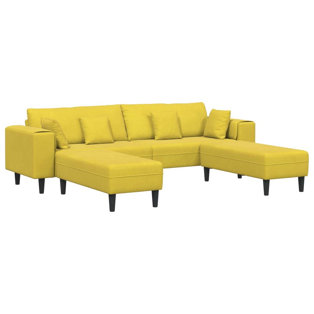 3 Piece Sofa Yellow 250 x 188 x 76 cm Velvet