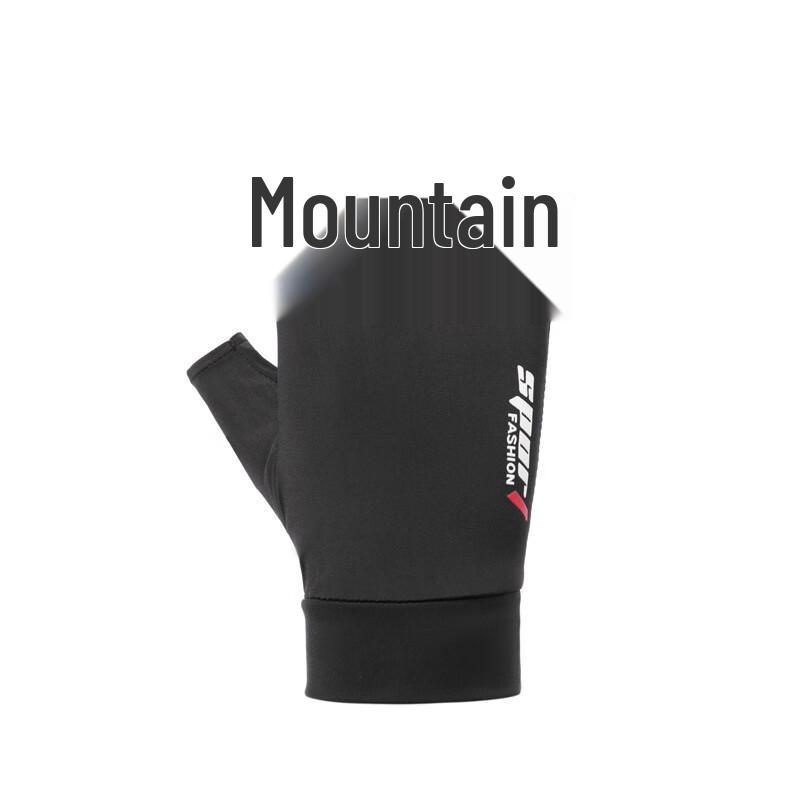 Мужские перчатки для вождения из ледяного шелка с обрезанными пальцами