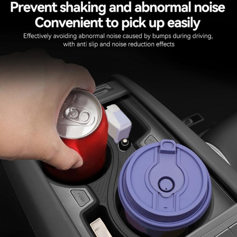 Upgrades Shaking Dampening Car Cup Holder Insert Not Slip Console Storage Tray Organizers For Car EV9 2024 2025 Models