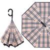 Ring-lock double-layer fully automatic reverse umbrella, long handle, large car umbrella, enlarged, reinforced, thickened, wholesale umbrellas for