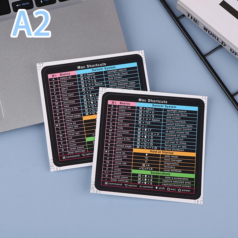2 ks Windows/Word referenční klávesnice Nálepka se zkratkou k počítači Lepidlo Odnímatelné samolepky Pro rychlý referenční průvodce klávesnicí
