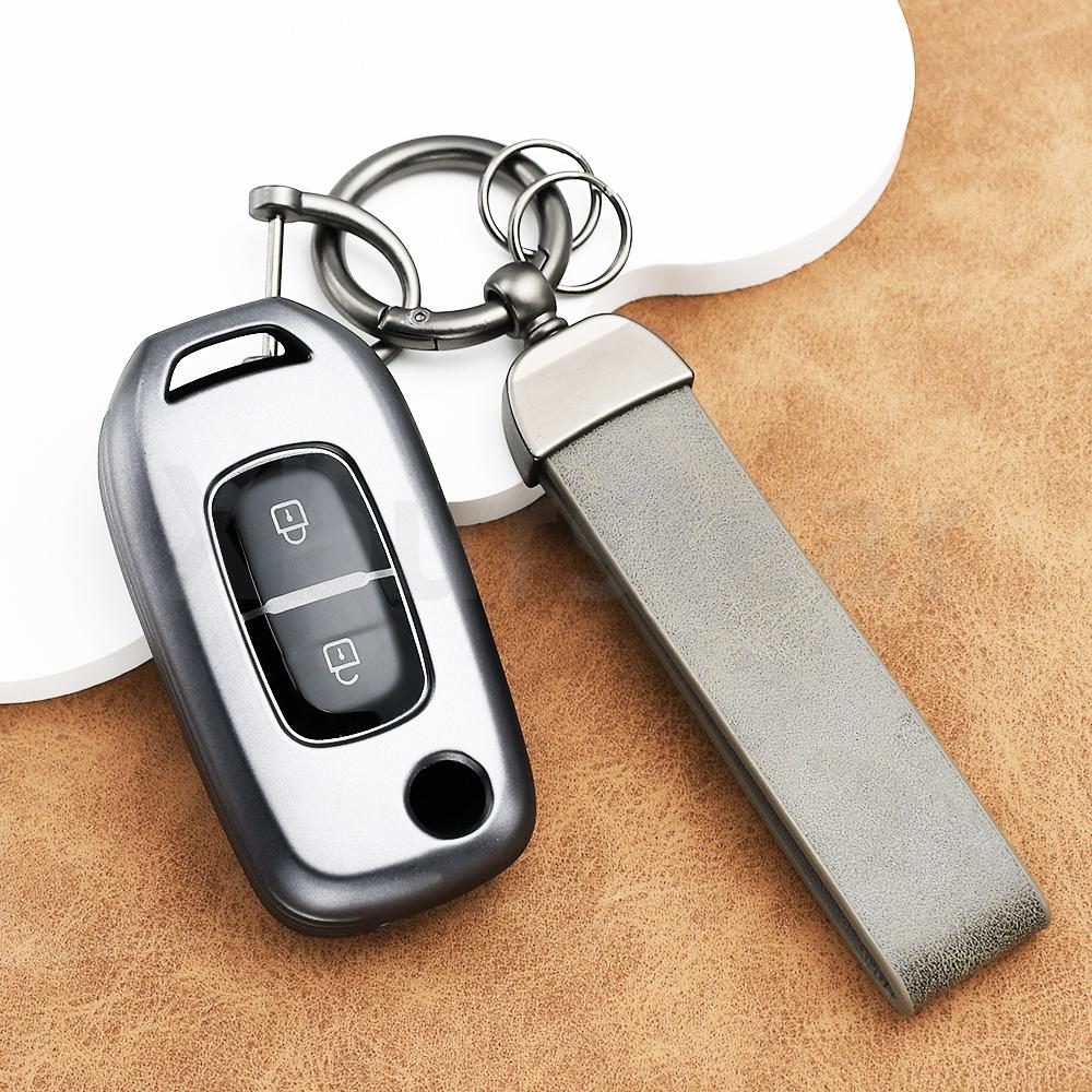 Tpu Auto Shell Fob Holder Car Flip Key Case Cover Bag For Renault Sandero Stepway Logan Clio 5 Arkana Kwid Kadjar Captur Megane