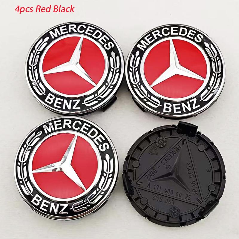 4pcs 75mm Car Wheel Center Caps Rims Hub Caps For Mercedes Benz W204 205 A B C E S CLA CLK ML GLK GLA GLB GLC CLA Accessories