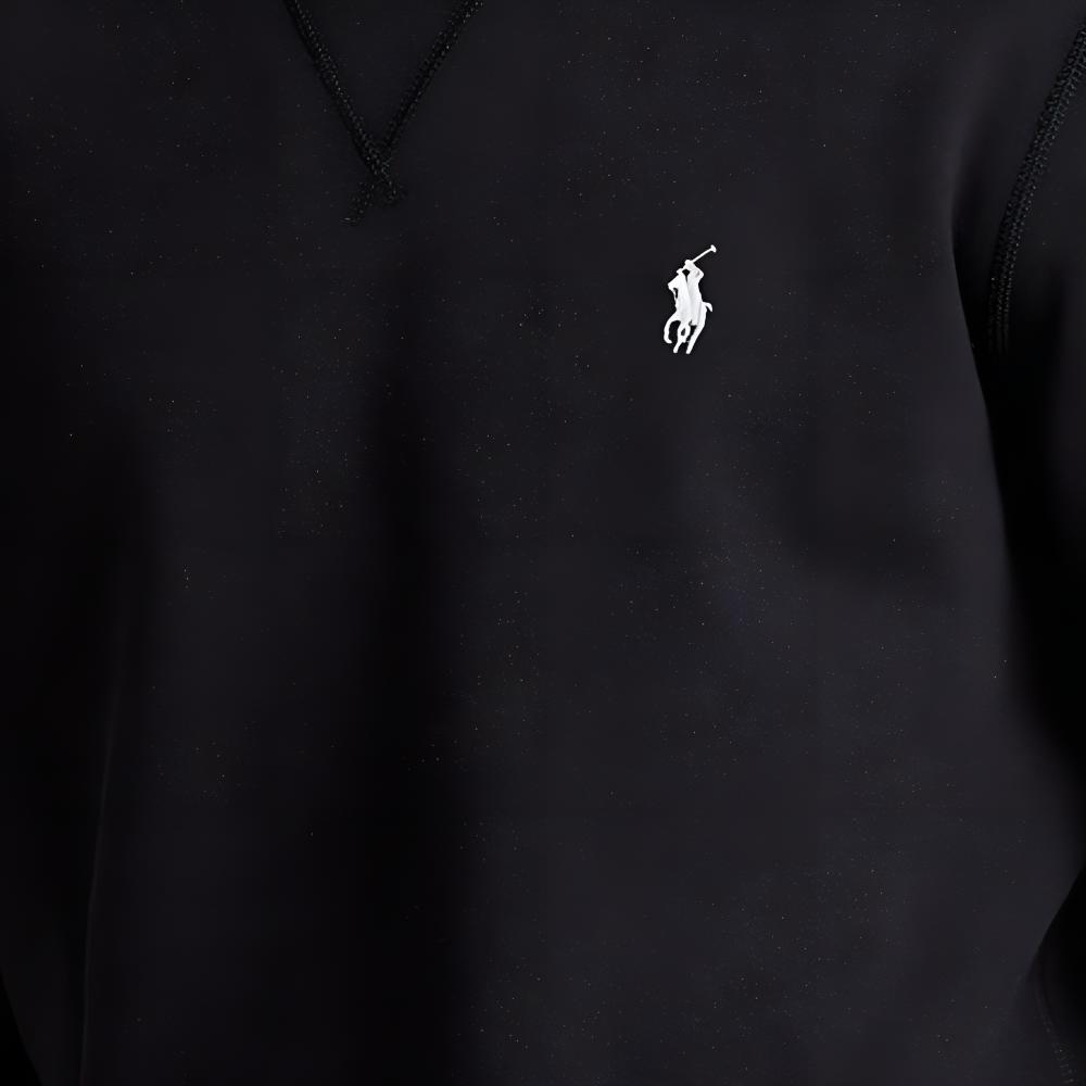 Polo Ralph Lauren FW22 Logo Embroidered Crew Neck Long Sleeve Knit Sweater Men Sweater Black MNPOKNI16822539-001