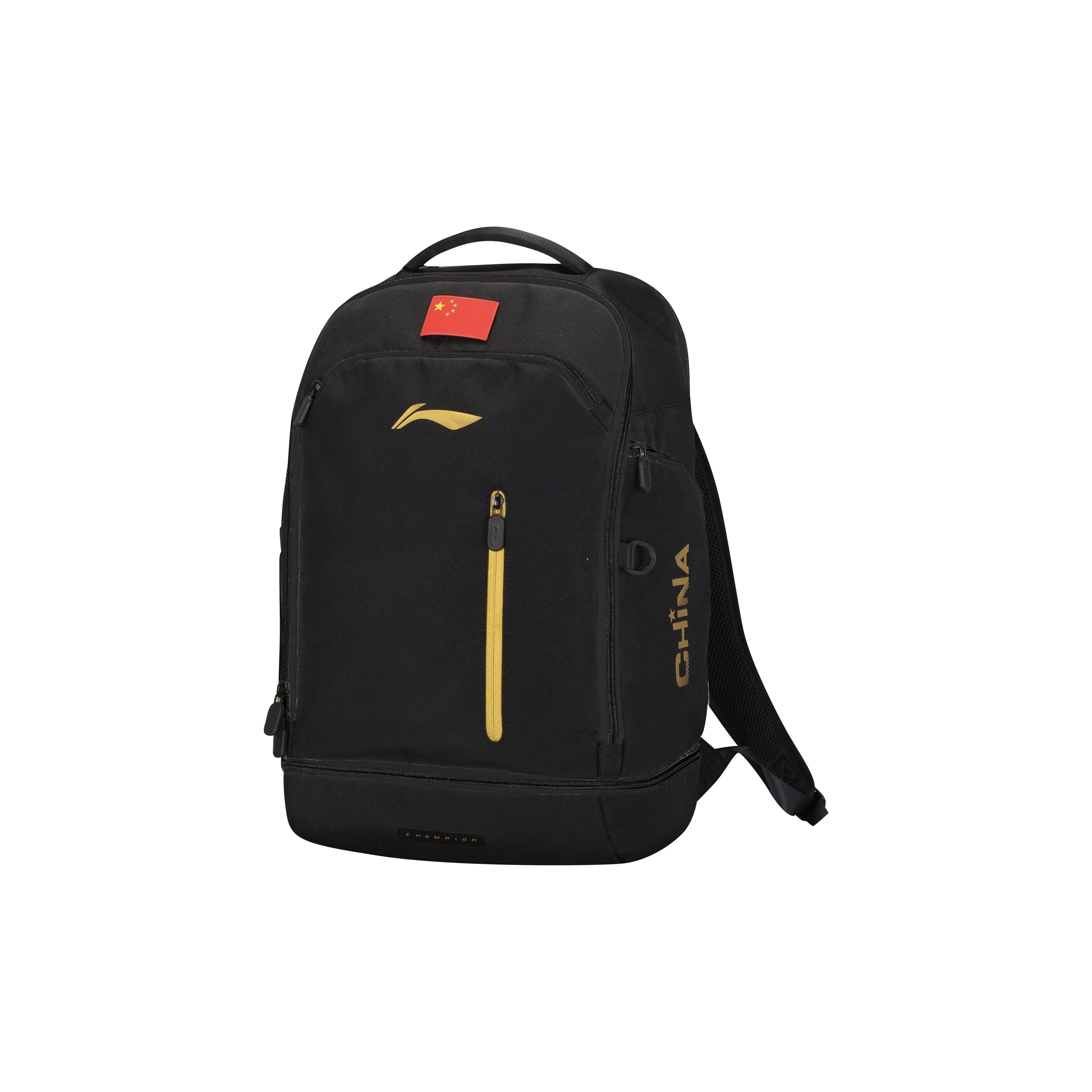 Li Ning National Team Backpack Unisex Backpack Black ABSU275-2 White