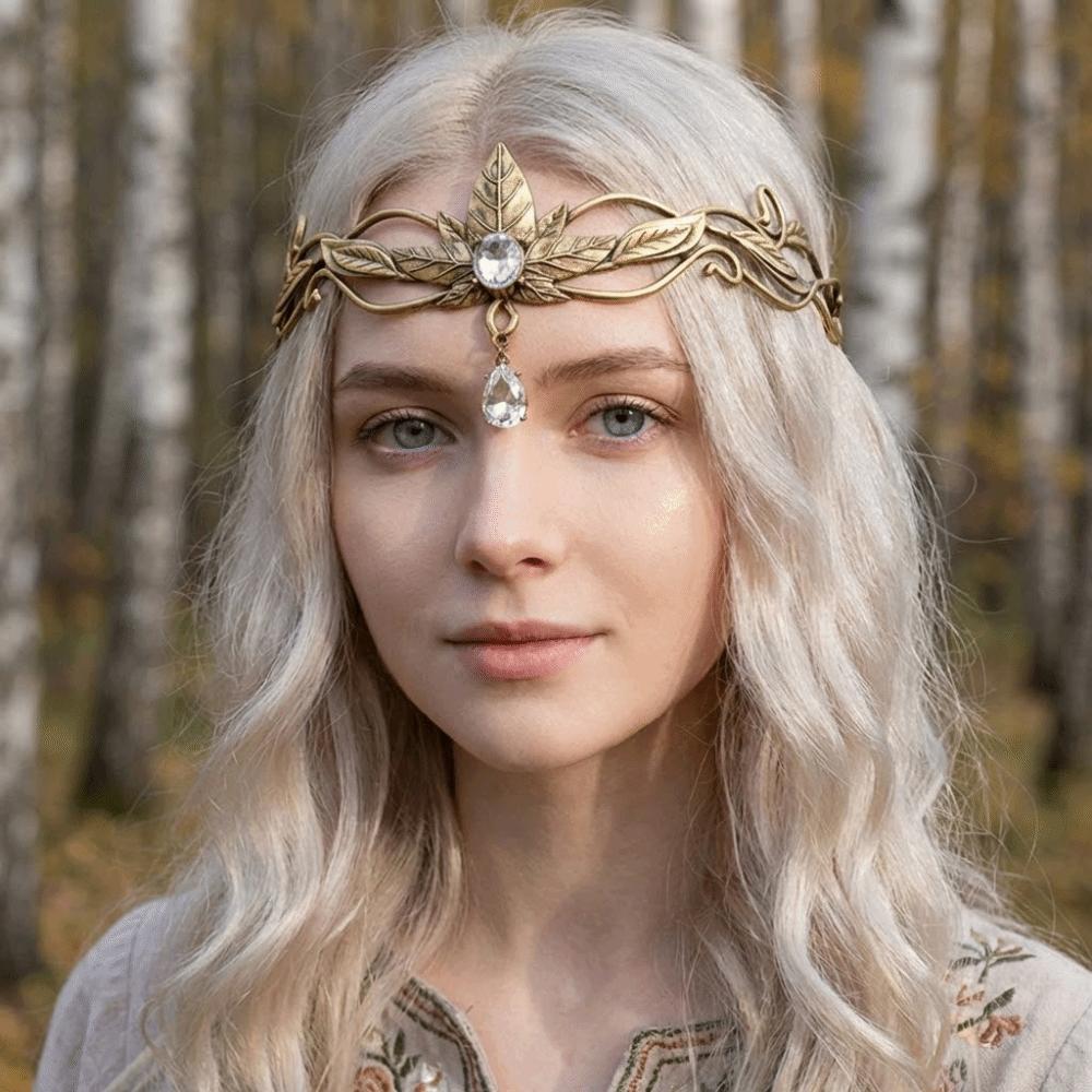 Elegant King Round Elves Crown Baroque Princess Diadems Bridal Hair Accessories  Wedding Ceremony