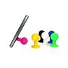 Silicone phone holder with suction cup and round head, red