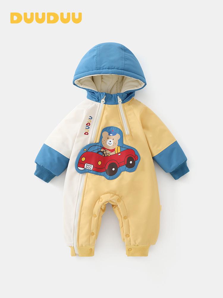 DUUDUU Winter Thickened Newborn Bodysuit: 5-Piece New Year Jumpsuit Set