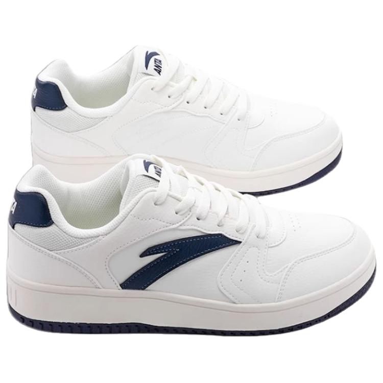 Anta Original Year Minimalist Versatile Non-Slip Wear-Resistant Low-Top Skate Shoes Women sneaker White Blue 122518020R-1