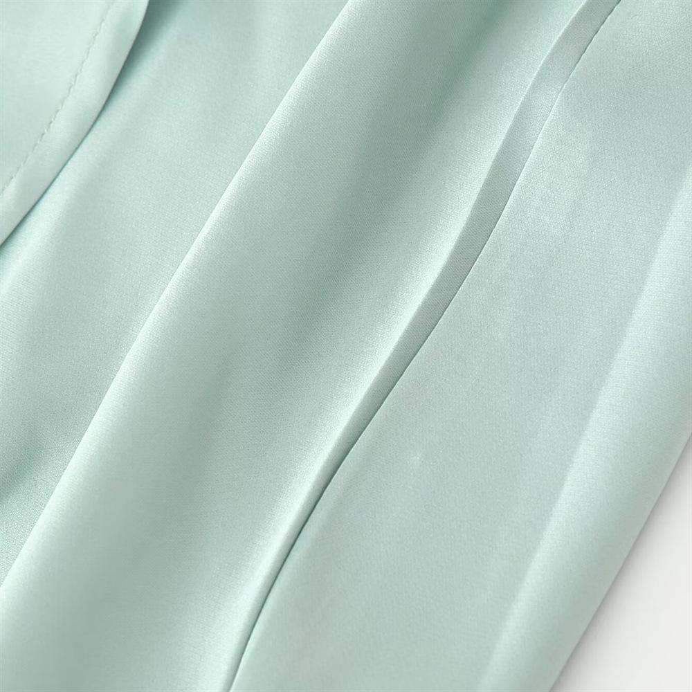 Spring/Summer 2025 Women's Silk Satin Halter Backless Dress