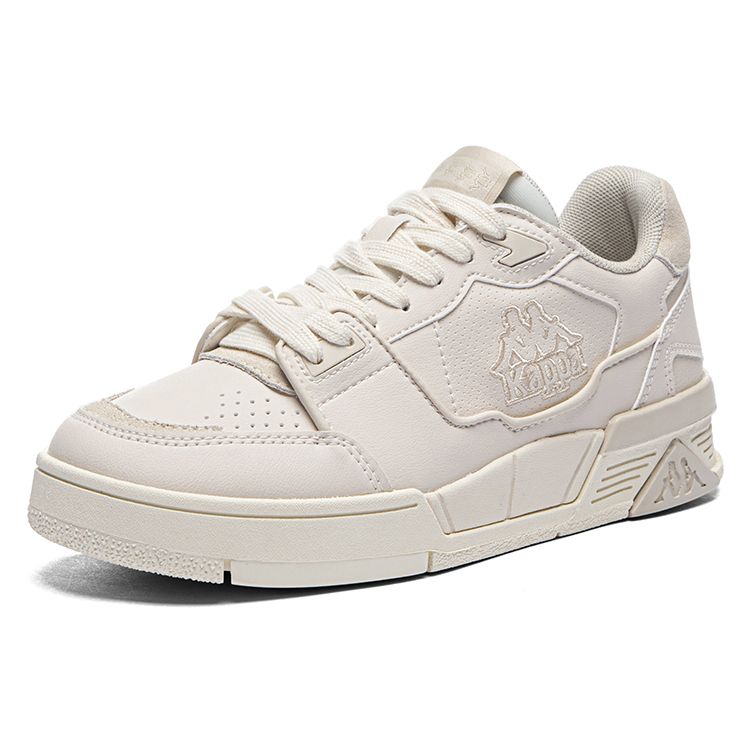 Kappa Retro Versatile Lightweight Breathable Non-Slip Waterproof Wear-Resistant Low-Top Skate Shoes Unisex Sneakers Egrets-White K0DY5CC08D-024