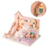 Wooden Dollhouse Kit Miniature Handicraft Doll House Assembly Model Parts Children Gift