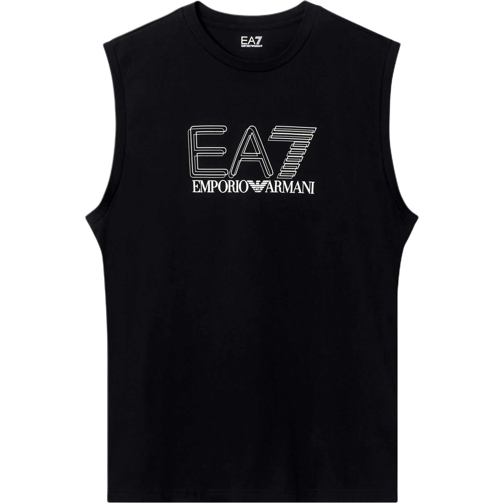 Emporio Armani EA7 Cotton Knit Sleeveless Vest Regular Fit Men tops 7M001306-AF10375-UC001 XS