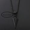 1pc Punk Style Arrow Shaped Pendant Necklace, Birthday Gift For Boyfriend, Suitable For Daily Wear