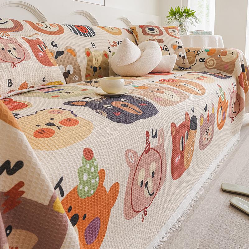 Полотенце для дивана из хлопка и льна — фото 8