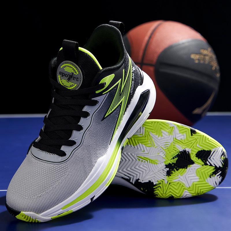 

2024 дышащая мужская спортивная обувь с сеткой, противоскользящая удобная мужская повседневная обувь на толстой подошве, баскетбольная обувь 46