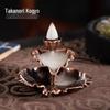 Alloy Backflow Incense Burner for Home Decor - Tea Ceremony & Antique Ornament