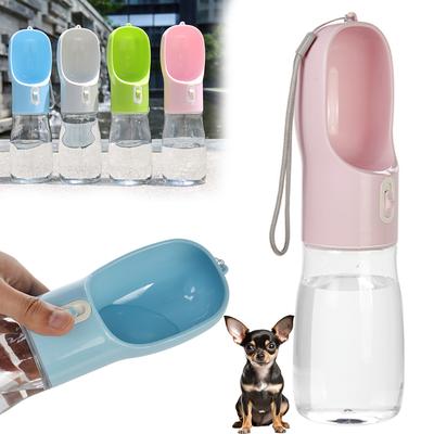 400ml Draagbare Hond Waterfles Buiten Wandelen Lekvrij Drinkbakje voor Kleine Middelgrote Honden Kat Chihuahua Bulldog Huisdierbenodigdheden