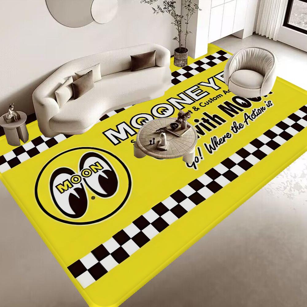 Mooneyes Print Floor Mat INS Style Soft Bedroom Floor House Laundry Room Mat Anti-skid Bedside Area Rugs