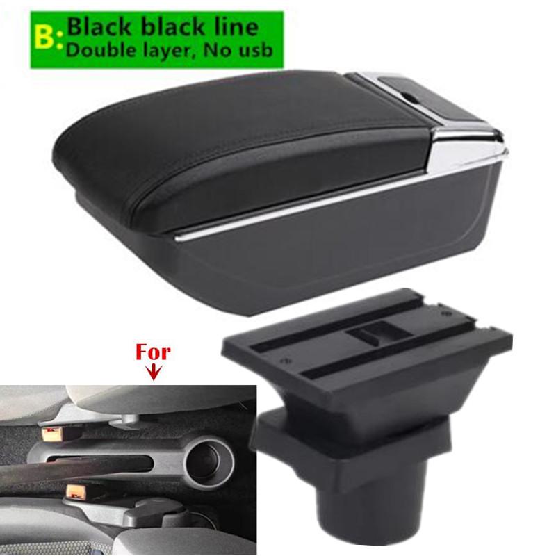 For Volkswagen UP Armrest Box For Skoda Citigo VW UP Seat Mii Car Armrest Storage Box with USB LED Light Retrofit Car Accessorie