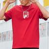 Li-Ning Sport Fashion Series Solid Color Casual Zongzi Pattern Short Sleeve T-Shirt Unisex T-Shirt Agate-Red AHSSB83-1