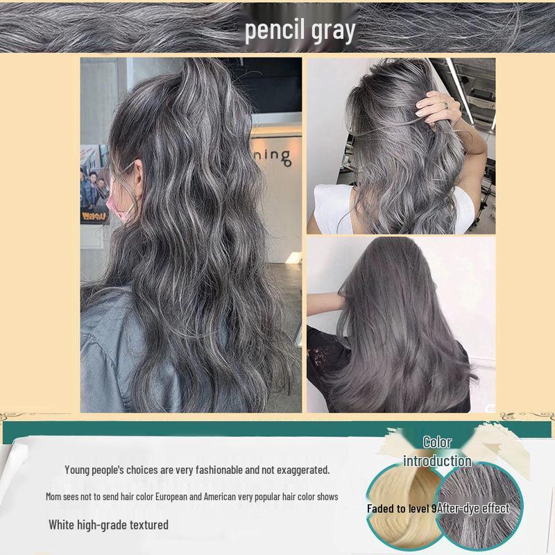 2026 Hair Dye Cream: Gray-Brown Linen, Black Tea Color, with Hair Care Benefits