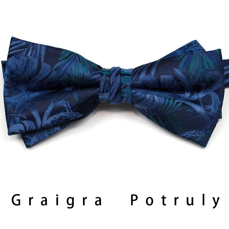 Men'S Formal Business Tie 8Cm Trend Ethnic Style Guochao Chinese Style Bow Tie Pocket Towel Set Retro Coffee