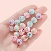 30/50pcs 8/10mm Round Color Cracked Acrylic Beads for Jewelry Making Multicolor Large Hole Loose Beads DIY Bracelet Necklace