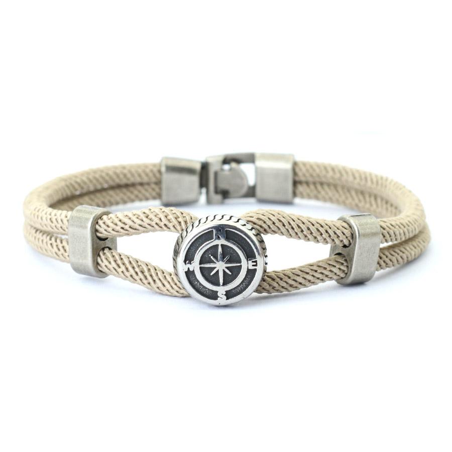 New Compass Bracelet Man Viking Nautical Rope Braslet Bangle Handmade Weaven Surfer Accessories Hombre Marine String Braclet
