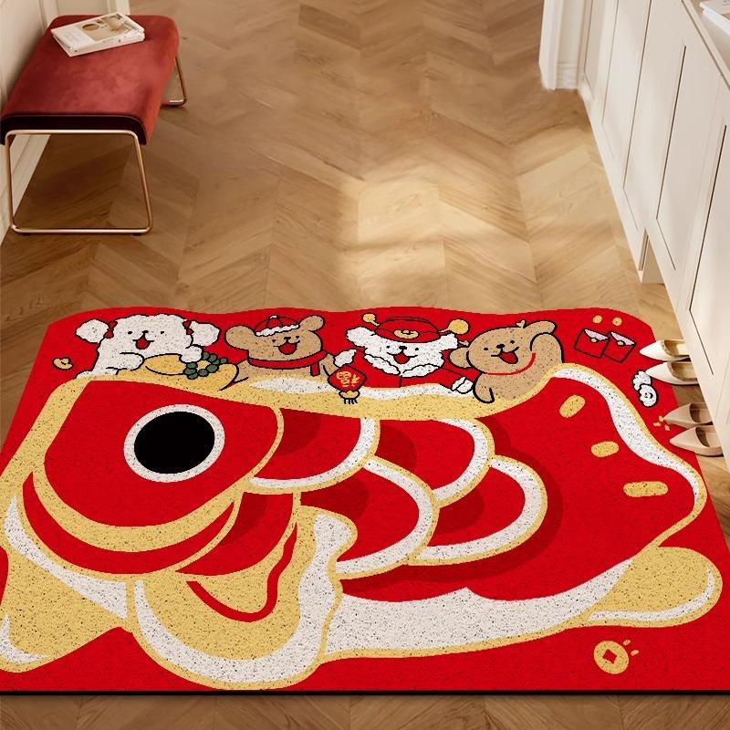 Cartoon Entry Door Floor Mat, Non-Slip And Wear-Resistant Silk Ring Floor Mat In Front Of The Entrance Door, Indoor Dust Removal Can Be Cut Floor Mat