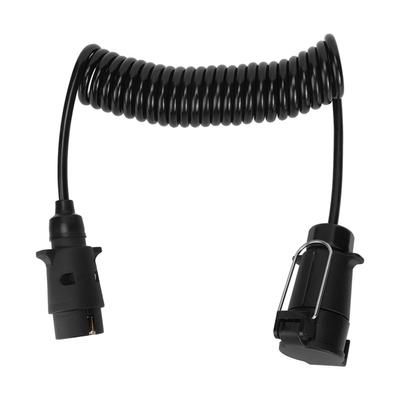 Spina per rimorchio a 7 pin con cavo di prolunga a molla da 98,4 pollici, accessorio connettore adattatore per cablaggio da 12 V