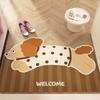 Cartoon Puppy Entrance Door Floor Mat Silk Ring Can Be Cut, Dirt-Resistant And Easy To Take Care Of, Door Floor Mat Entry Door Mat