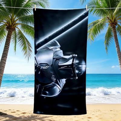1Pc Dark Warrior Shadows Beach Towel Quick Dry Multiuse For Beach Pool Gym Yoga Home Travel Christmas Halloween Xmas Gift S1353
