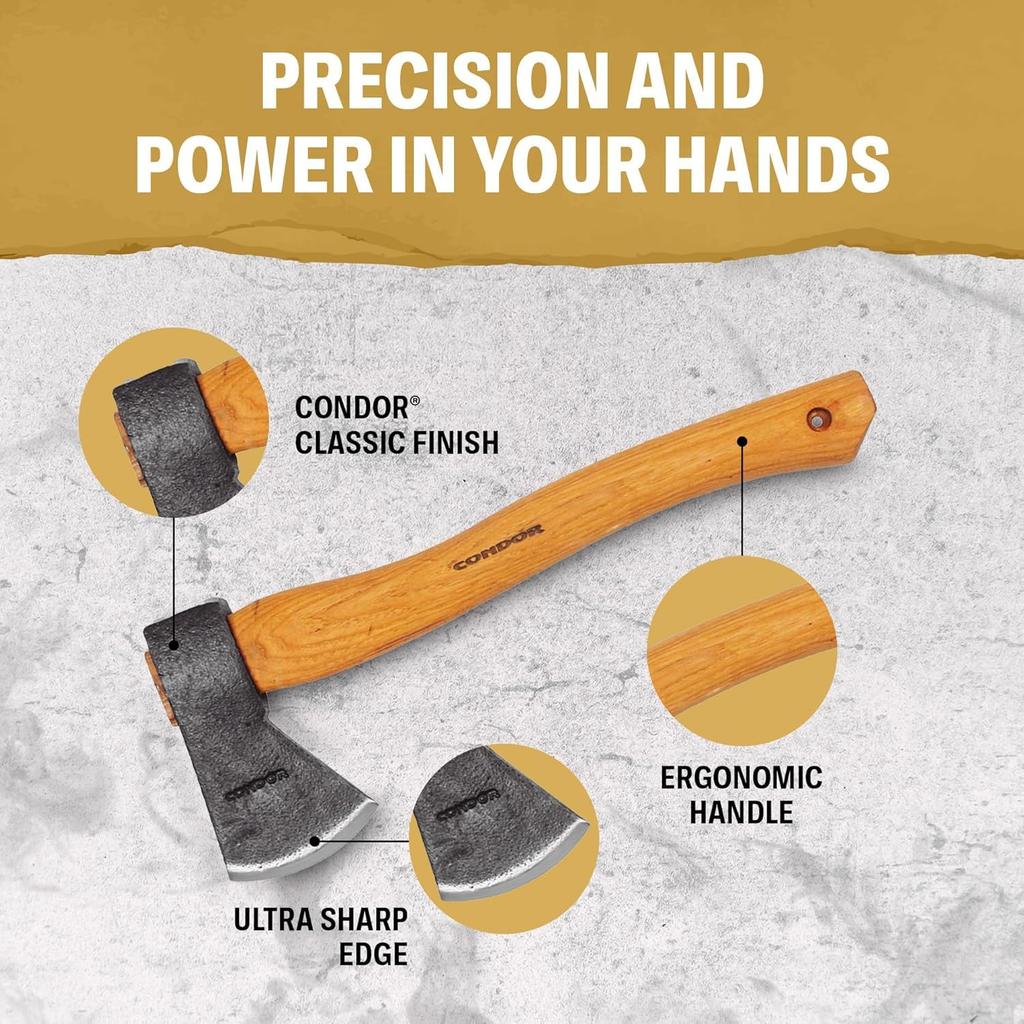 Knives Greenland Hatchet 1060 Carbon American Hickory CONDOR Greenland Hatchet Axe Japanese CONDOR/Tools & [Genuine Product]