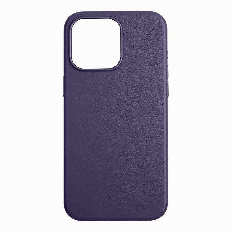 Applicable To IPhone16Pro Official Leather Mobile Phone Case Apple 15 Strong Magnetic Suction 14promax Protective Case 13