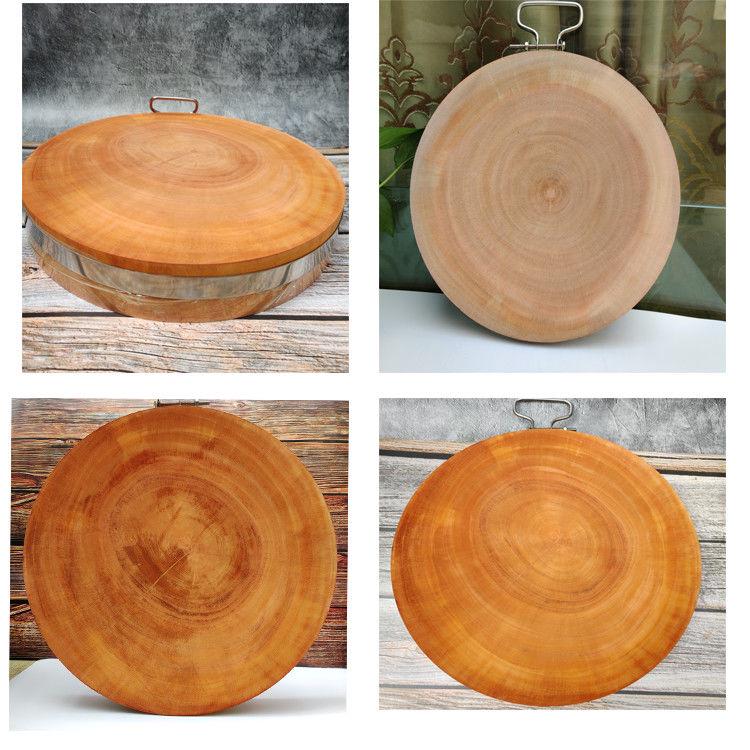 Yunnan Soapberry Solid Wood Round Cutting Board - Thickened Kitchen Chopping Block