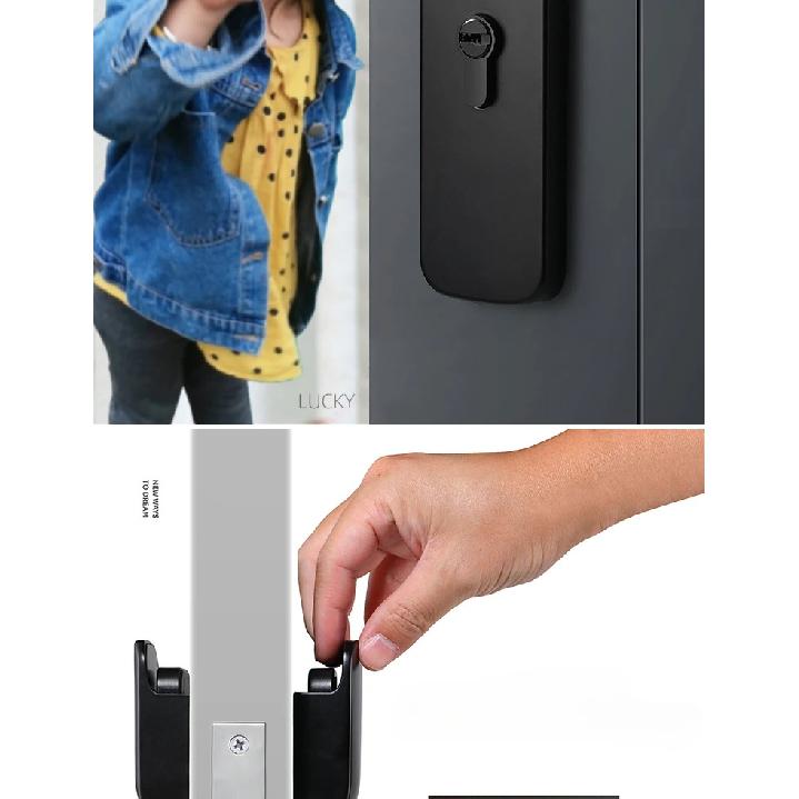 2023New Invisible DoorLocks Silent Bedroom Solid Wood Door Locks Minimalist Household Universal Children's Pet Safety Door Locks