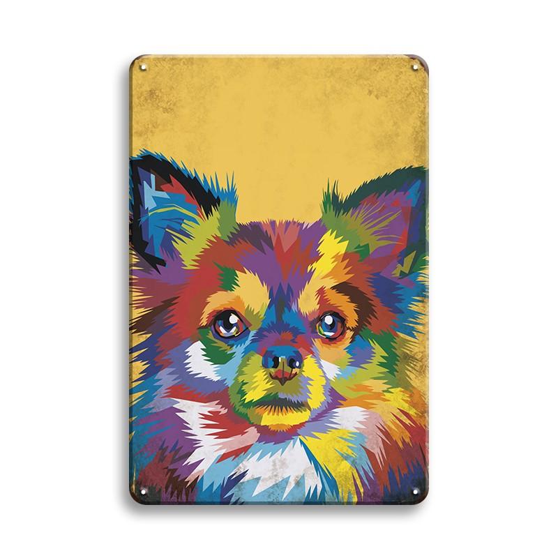 INEED Vintage Pet Plaque Cat Dog Metal Tin Sign Pub Bar Home Decor Lion Corgi Shepherd Art Poster Retro Decor Wall Iron Plate