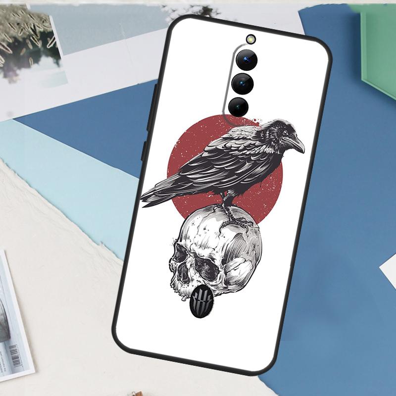 Crow Raven Dark Skull For Nubia Red Magic 10 9 8 Pro Plus 6 7 6S 7S Pro 5G 6R RedMagic 8S 9S Pro Plus Phone Case