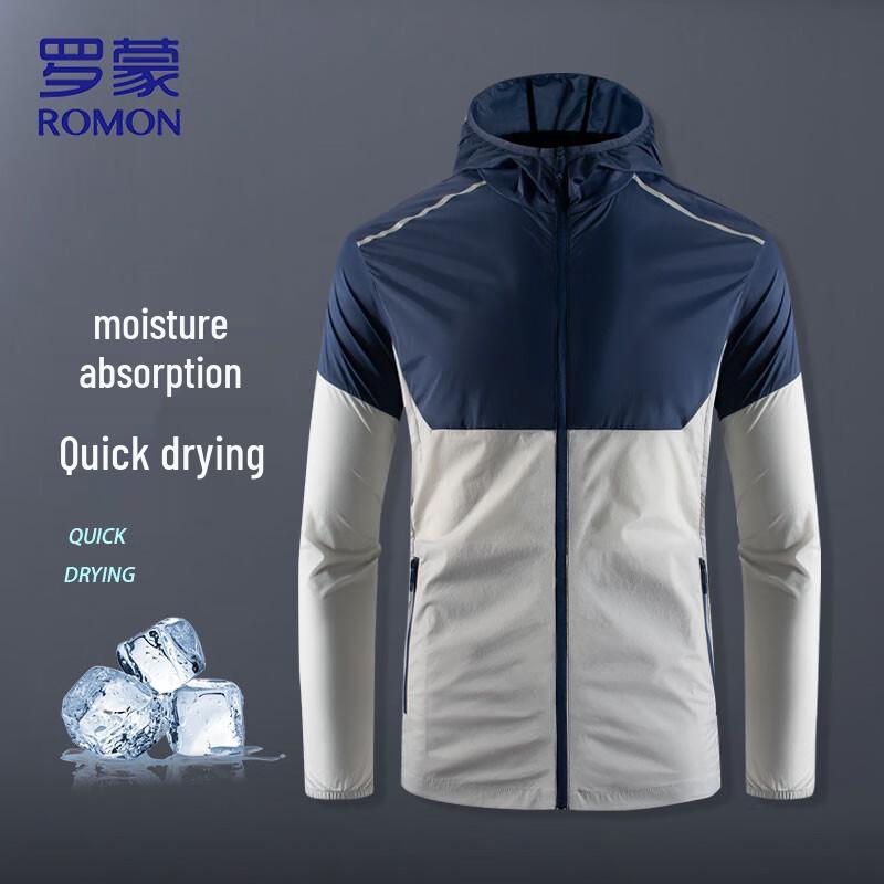 ROMON Men s Summer Ice-Feel Quick-Dry Sun Protection Jacket 2XL