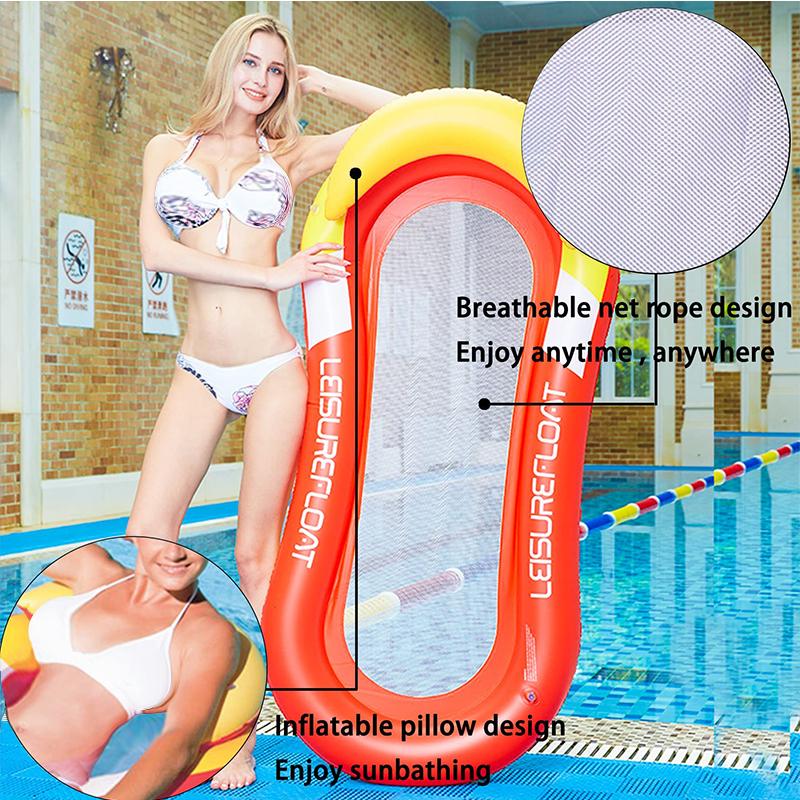 Inflatable Air Mattress for Women Water Hammock Inflatable Ring for Kids Large Floating Toy Swimming Tube Chair Pool Floats