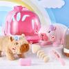 Realistic Walking Capybara Plush Toy with Sound Engaging Electric Pet Animal Dolls Toy for Children Interactive Toy  Pink